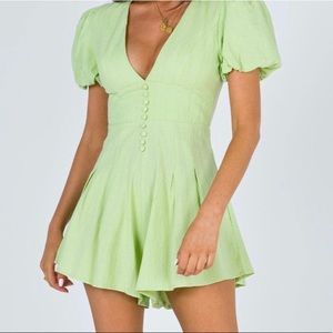 Princess Polly Green Romper